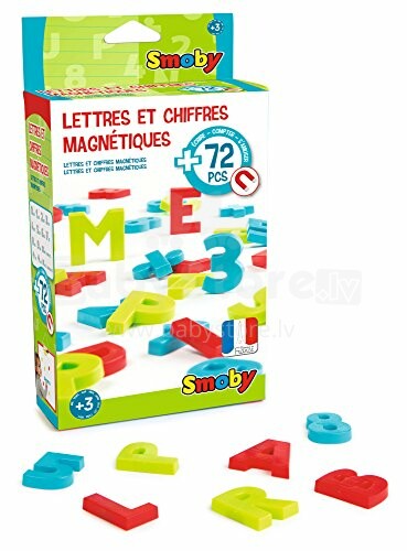 Smoby Art.430102 Magnetinės raidės Magnetinės raidės + skaičiai (72 vnt.)