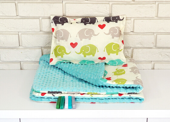 Baby Love Retro Art.91816 Minky Set Комплект белья  - мягкое двухсторонее одеяло-пледик из микрофибры + подушка