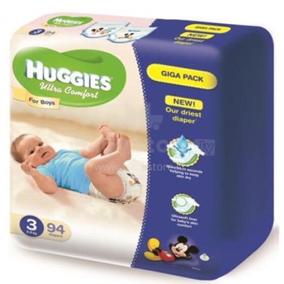 Huggies Ultra Comfort Giga Boys Art.41544625 Autiņbiksītes 5-9kg,94gb