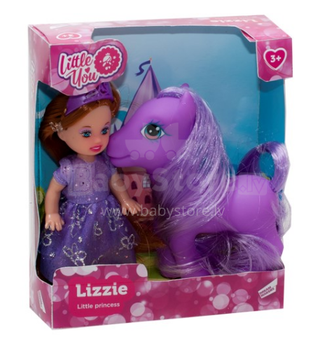 Little You Art.002-LY Lizzie Mažosios princesės žaidimo kompozicija Lėlė Lizzie su poniu