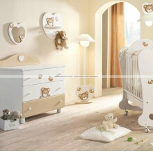 Coccoleria Drawers Baby Orsetto Bianco/Nocciolino Art.100292 Laste linane kummut