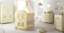 Baby Expert Bagnetto Cuore di Mamma Cream Art.100787  Комод с ванночкой и пеленальной поверхностью с кристаллами Swarovski