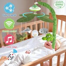 Kidsworld Baby Mobile Babybett Art.101083  Muzikālais karuselis ar plīša mantiņām
