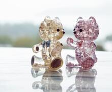 Crystal Puzzle Bear Pink Art.101285 3D Three-dimensional puzzle
