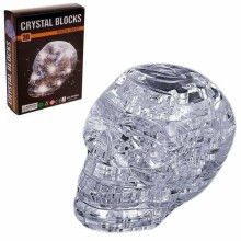 Crystal Puzzle Art.9056A Skull 3D Puzles ar gaismu