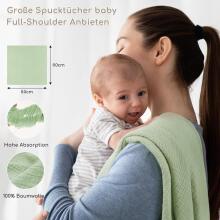 Yukkidds Muslin Cloths Art.1017 Green Leaf   High-quality bamboo muslin swaddle, 5 pcs (60x60 cm)