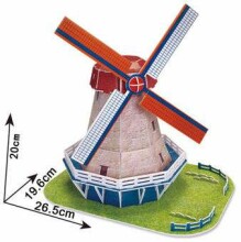 3D dėlionės magija-dėlionės menas. 293478 olandiškas vėjo malūnas
