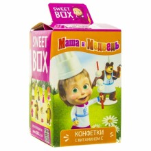 Sweet Box Masha&Bear Art.660-00024  Желейные конфеты с игрушкой,40гр