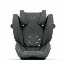 Cybex Solution G i-Fix autokrēsls 100-150cm, Monument Grey bērnu autokrēsls (15-50kg)