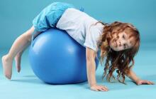 Frogeez™ Gymnastic Fitball Art.55448116 Blue  Гимнастический фитбол-мяч , для занятий аэробикой, финтесом, Боботом.. 75cм
