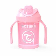 Twistshake Mini Cup Art.78267 Pastel Pink Pudelīte ar snīpi no 4 +mēn, 230 ml