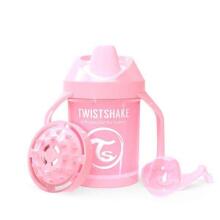 Twistshake Mini Cup Art.78267 Pastel Pink Pudelīte ar snīpi no 4 +mēn, 230 ml