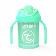 „Twistshake Mini“ puodelis, 78269 pastelinis žalias butelis su snapeliu nuo 4 + mėn., 230 ml