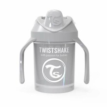 Twistshake Mini Cup Art.78272 Pastel Grey Pudelīte ar snīpi no 4 +mēn, 230 ml