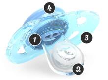 Twistshake Pacifier Art.78595 Grey White  Ortodontisks silikona māneklītis ,6+ m