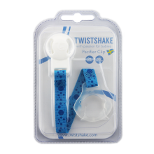 Twistshake EST Pacifier Clip Art.78099 White Māneklīša ķēde (Knupja turētājs) ar klipsi