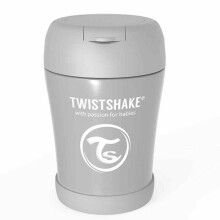 Twistshake Food Container Art.103119 Pastel Grey Termoss no nerūsējošas tēraudas,350ml
