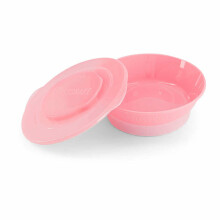 Twistshake Bowl Art.78149 Pastel Pink Macību blodiņa ar vāku