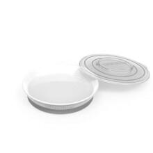 Twistshake Plate Art.78167 White  Детская тарелочка с крыжкой