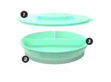 Twistshake Divided Plate Art.78177 White