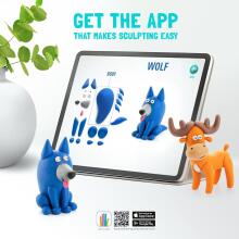 Hey Clay Forest Animals Set - Colorful Modelling Kids Art.103267 māla meža dzīvnieku komplekts