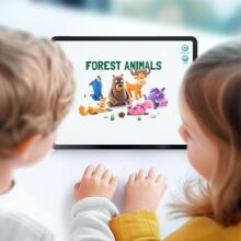 Hey Clay Forest Animals Set - Colorful Modelling Kids Art.103267 māla meža dzīvnieku komplekts
