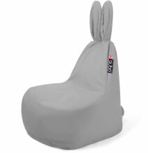 Qubo Baby Rabbit Light Grey Soft Art.103285 Sēžammaiss, Puffs, Mīkstais bean bags