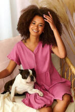 Doctornap Organic Cotton Art.9600  Ночная рубашка с длинным рукавом для беременных / кормления