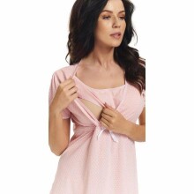 Dobranocka art.9393 Saldūs rožiniai medvilniniai naktiniai marškiniai nėščioms moterims / mityba
