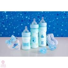 Chicco Love Edition WellBeing Art.09561.00 Blue  Bērnu plastmasas fizioloģiskā pudelīte ar silikona knupīti ,150ml