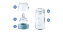 Chicco Love Edition WellBeing Art.09561.00 Blue  Bērnu plastmasas fizioloģiskā pudelīte ar silikona knupīti ,150ml