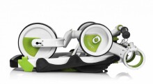 Galileo StrollCycle Art.G-1001-R  RED Революционный трёхколёсный велосипед - коляска  интерактивный  c полиуретановыми колёсами, ручкой управления и крышей