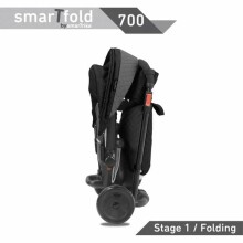 Smart Trike SmarTfold 700 Blue Art.STFT5500800 Революционный трёхколёсный велосипед - коляска  интерактивный  c полиуретановыми колёсами, ручкой управления и крышей