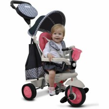 Smart Trike Deluxe Pink Art.STDTS6500700  Детский трехколесный  велосипед с ручкой управления и крышей