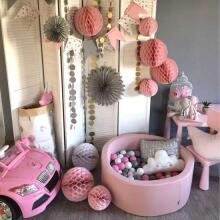 MeowBaby® Color Amour Art.104049 Pink Бассейн сенсорный сухой с шариками(250шт.)