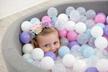 MeowBaby® Color Round Art.104054 Pink  Sauss baseins ar bumbiņām(200gab.)