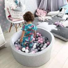 MeowBaby® Color Round Art.104181 Dark Grey  Sauss baseins bez bumbiņam