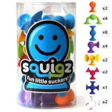 Fat Brain Toys Squigz Art.FA088-1 Силиконовый конструктор на присосках,24 шт (диаметр одной присоски 2,5 см)