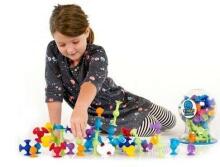 Fat Brain Toys Squigz Art.FA088-1 Силиконовый конструктор на присосках,24 шт (диаметр одной присоски 2,5 см)