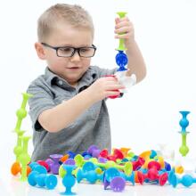 Fat Brain Toys Squigz Art.FA088-1 Силиконовый конструктор на присосках,24 шт (диаметр одной присоски 2,5 см)