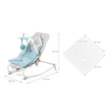 KinderKraft'18 Felio Art.KKBFELILIBL000 Light Blue Stylish baby rocking chair with music and vibration