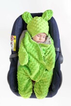 Baby Love Minky Green Art.104787  Bērnu konverts ar rociņām un kājām