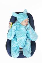 La bebe™ Minky+Cotton Art.104788 Pink Overalls for a baby for a car seat (stroller) with handles and legs