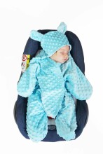 La bebe™ Minky+Cotton Art.104798 Light blue Kombinezons (konverts) mazulim automašīnas sēdeklim/ratiņiem ar rokturiem un kājām