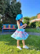 LaVashka Luxury Skirt Floral Blue Art.105033  Супер пышная юбочка для маленькой принцессы