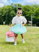 LaVashka Luxury Skirt  Mint Art.105037   Супер пышная юбочка для маленькой принцессы
