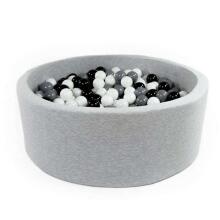 MeowBaby® Color Round Art.104050  Grey Jungle  Sauss baseins ar bumbiņām (200gab.)