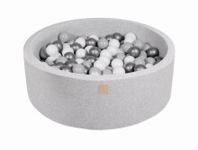 MeowBaby® Color Round Art.104050  Grey Jungle  Sauss baseins ar bumbiņām (200gab.)