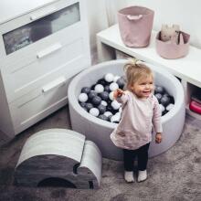 MeowBaby® Color Round Art.104050  Grey Jungle  Sauss baseins ar bumbiņām (200gab.)