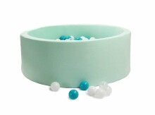 MeowBaby® Color Round Art. 105094 Mint Cupcake sausas baseinas su kamuoliukais (250vnt.)